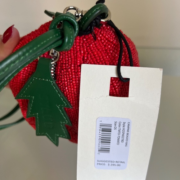 STAUD Campari Tomato Beaded Crossbody Bag - Picture 12 of 14